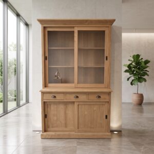 Vitrine Boekenkast Teak 1,37 m