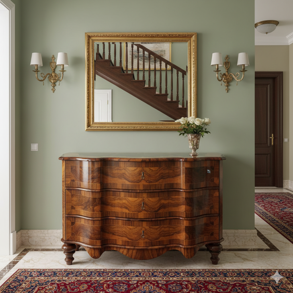 Commode Barok 1850 Noten - Afbeelding 2