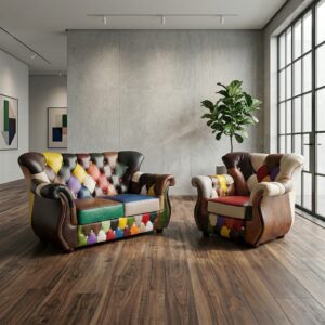 Chesterfield Bankstel Model Carnaval 2-1 Leder