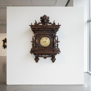 Wandklok Klok Gründerzeitstijl Noten 1,20 m