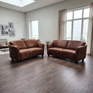 Bank Leder Bruin 2,10 m