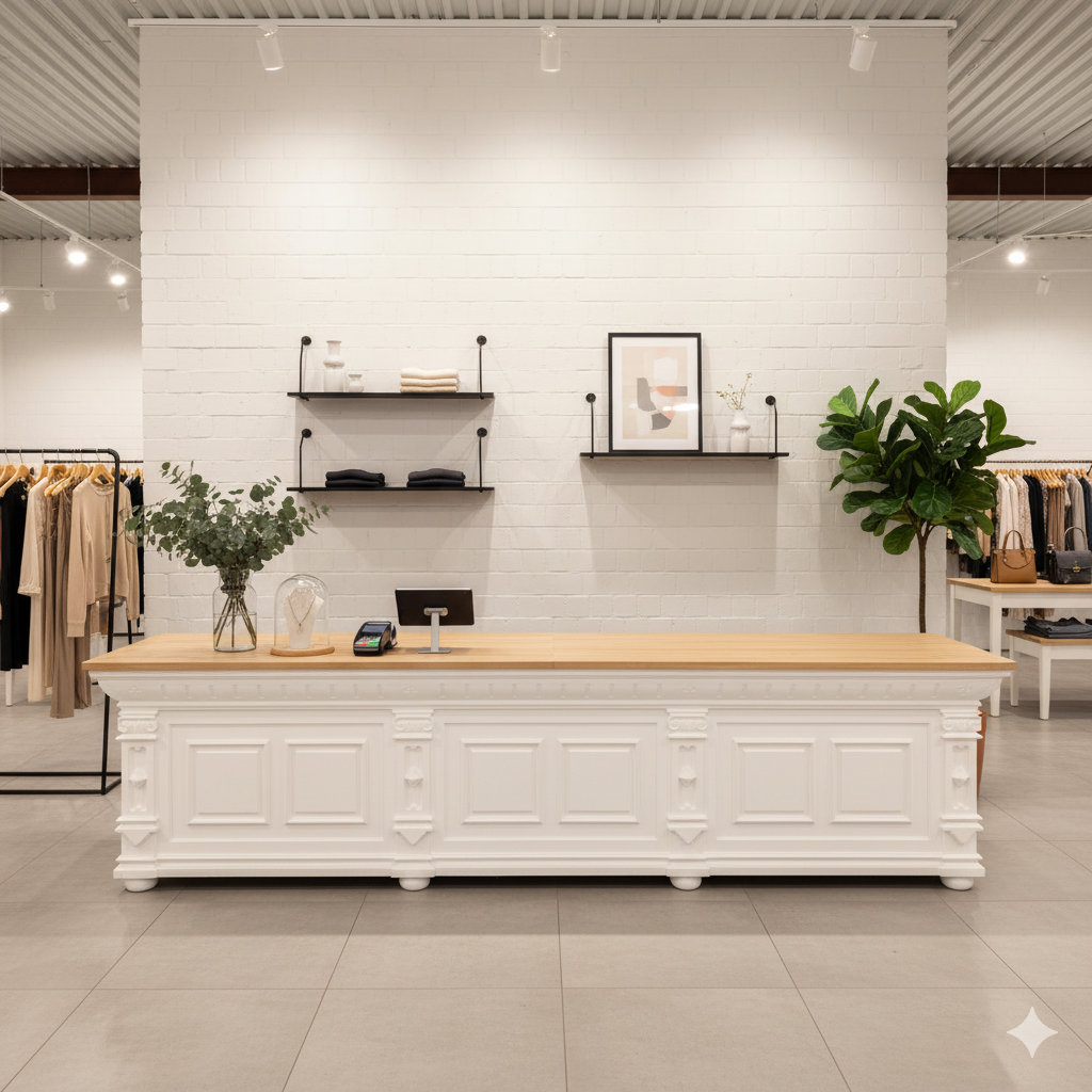 Toonbank Balie Bella Elegance 3,50 m Teak - Afbeelding 2