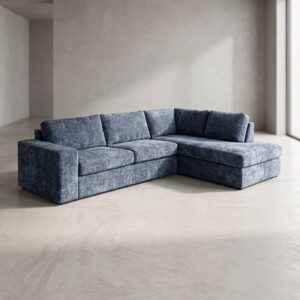 Hoekbank Blauw 2,90 m x 1,90 m Velours