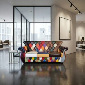 Chesterfield Bank Leder Model Carnaval 1,93 m