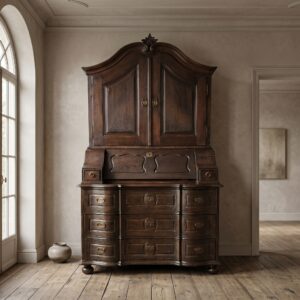Secretaire Barok 1750 Eiken
