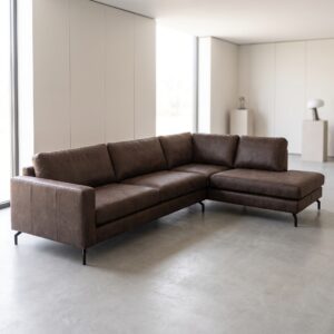 Hoekbank Bruin 3,06 m x 2,00 m PU-Leder
