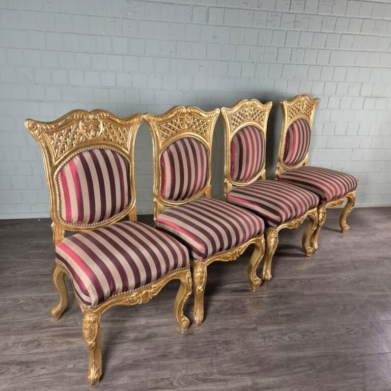 Barokstoelen Stoelen Barokstijl Goud Set - Afbeelding 4