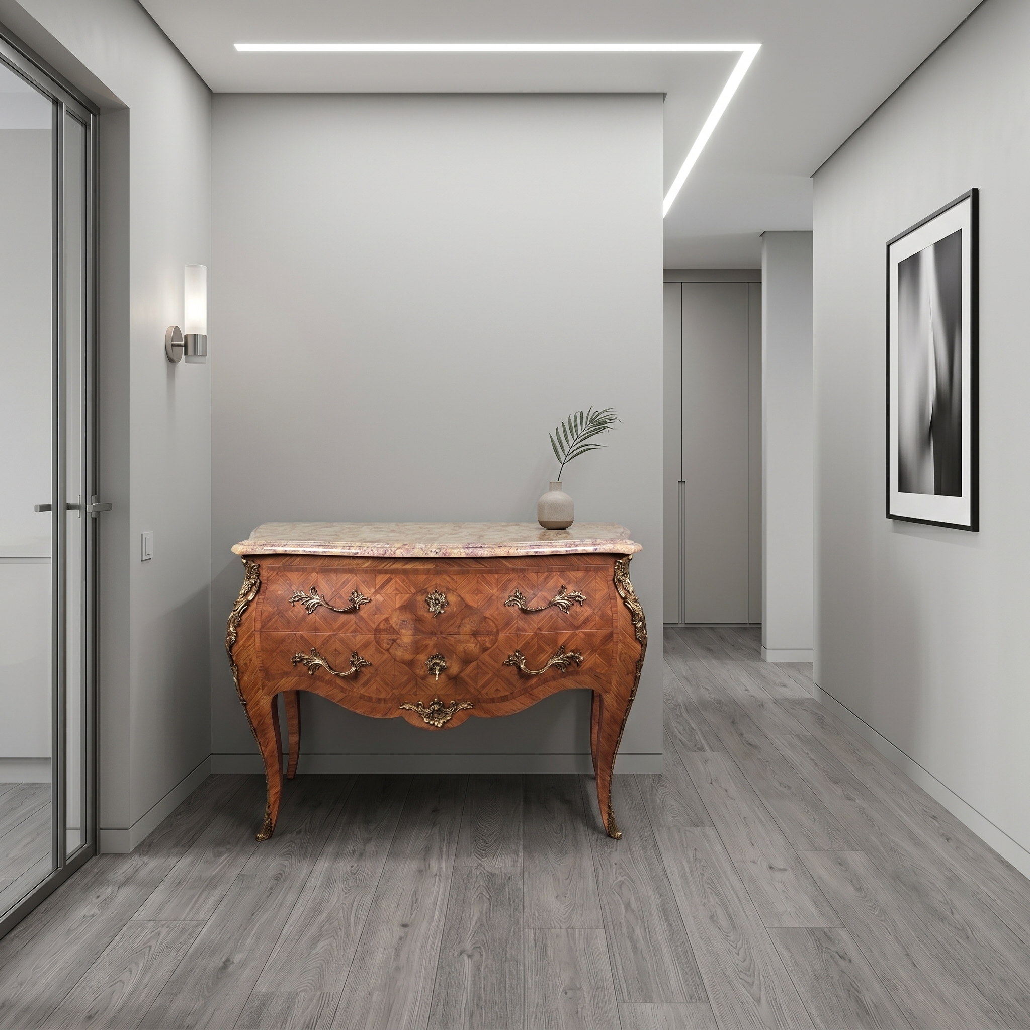 Commode Neo-Barok Noten 1,13 m - Afbeelding 2