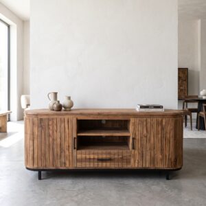 Sideboard Dressoir Ovaal Teak 2,20 m