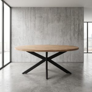 Eettafel Tafel Eiken Ovaal 1,60 m x 0,90 m