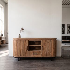Sideboard Dressoir Ovaal Teak 2,20 m