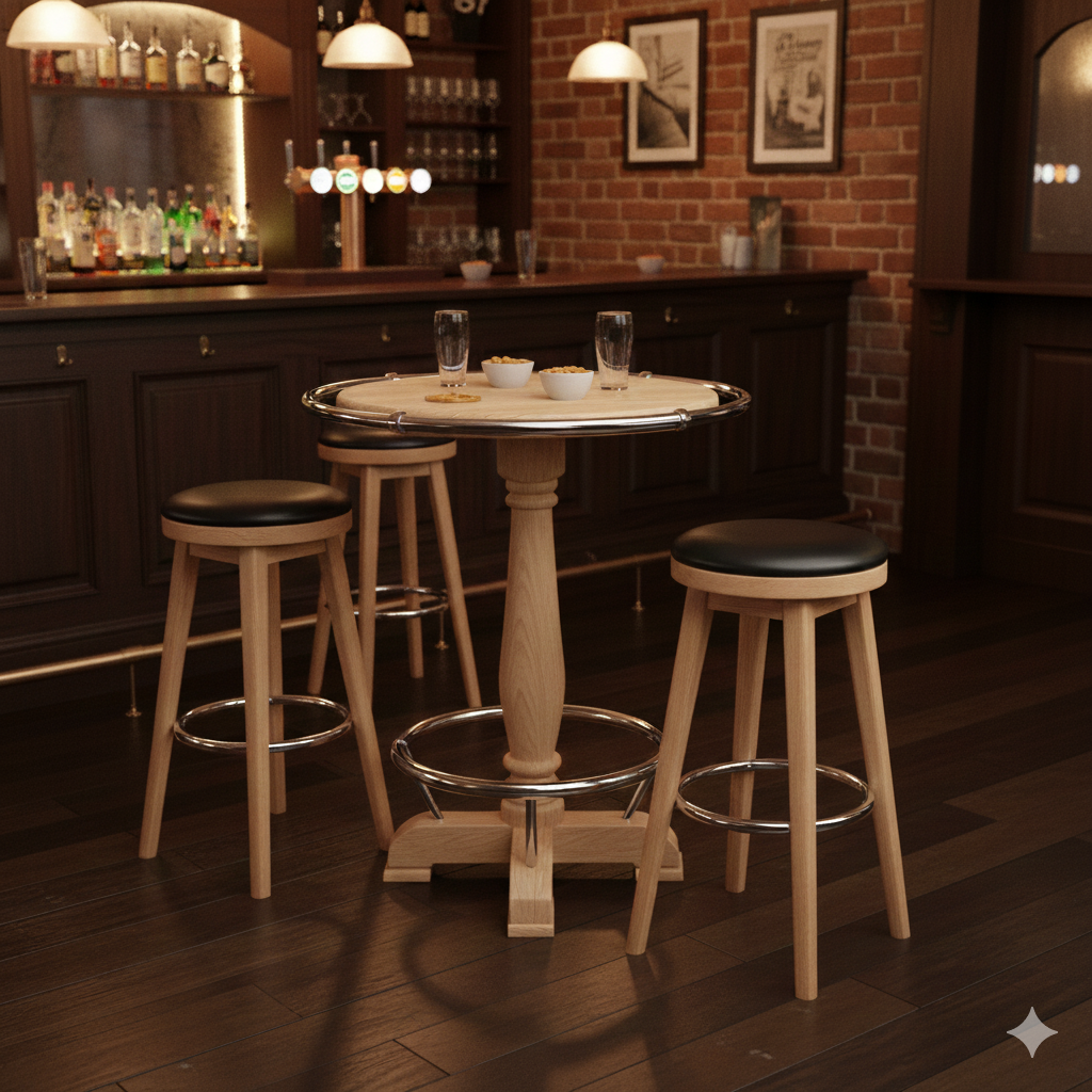 Statafel Teak Ø 0,94 m - Afbeelding 2