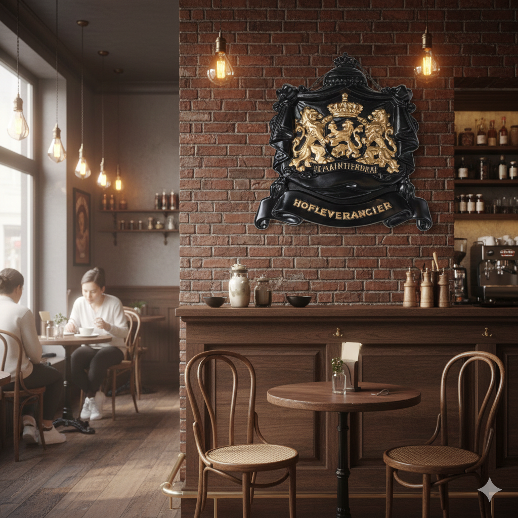 Wapenschild Je Maintiendrai / Hofleverancier Aluminium 0,43 m - Afbeelding 2