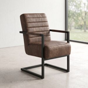 Eetkamerstoel Leder Beige