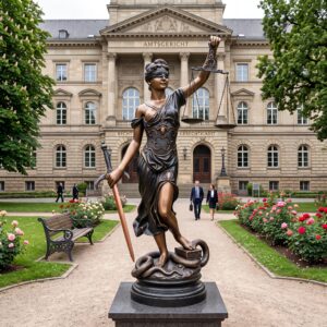 Beeld Tuinbeeld Justitia Brons 1,60 m