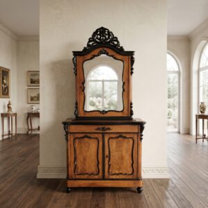 Vitrine Bonheur Biedermeier 1850 Mahonie
