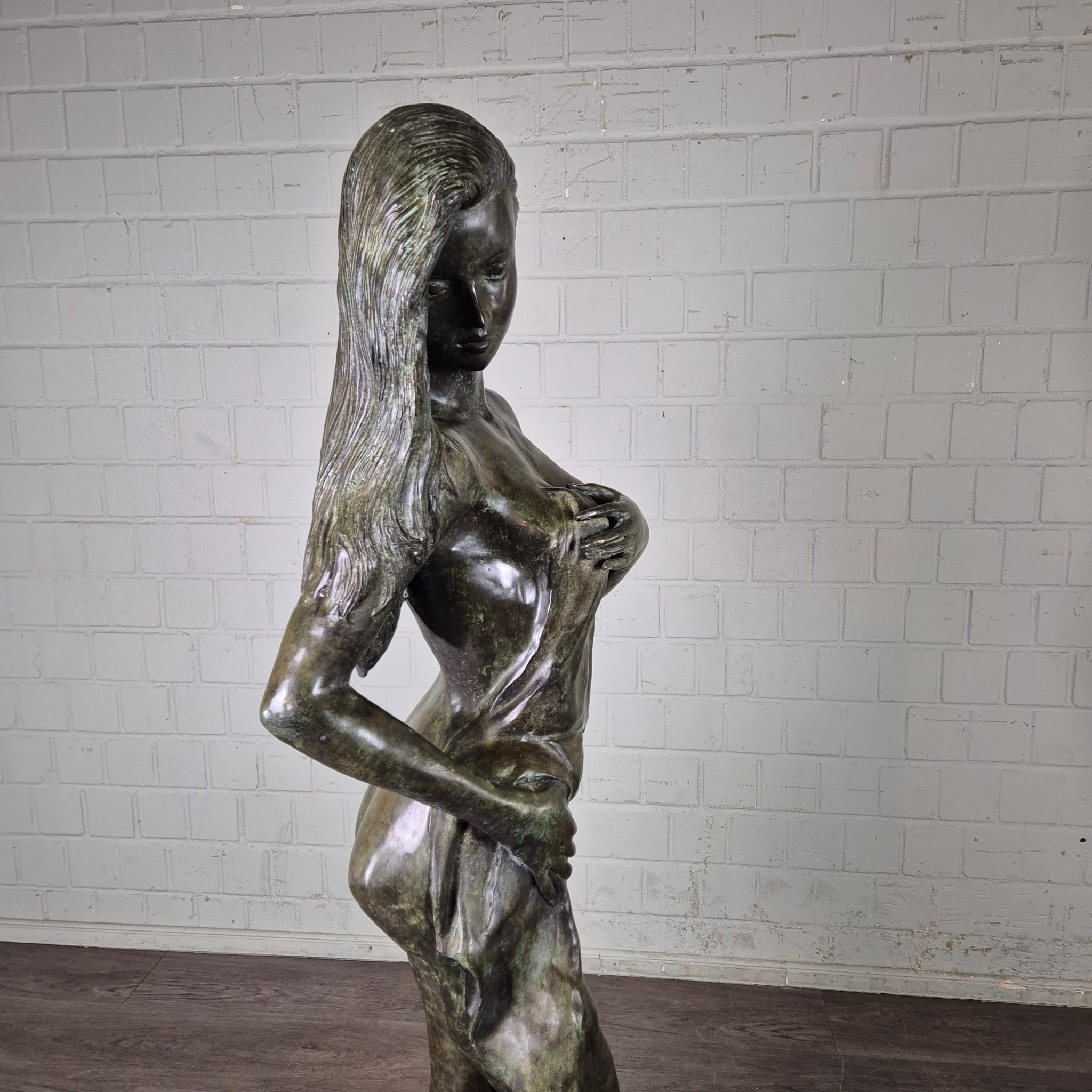 Beeld Tuinbeeld Vrouw Brons 1,62 m - Afbeelding 10