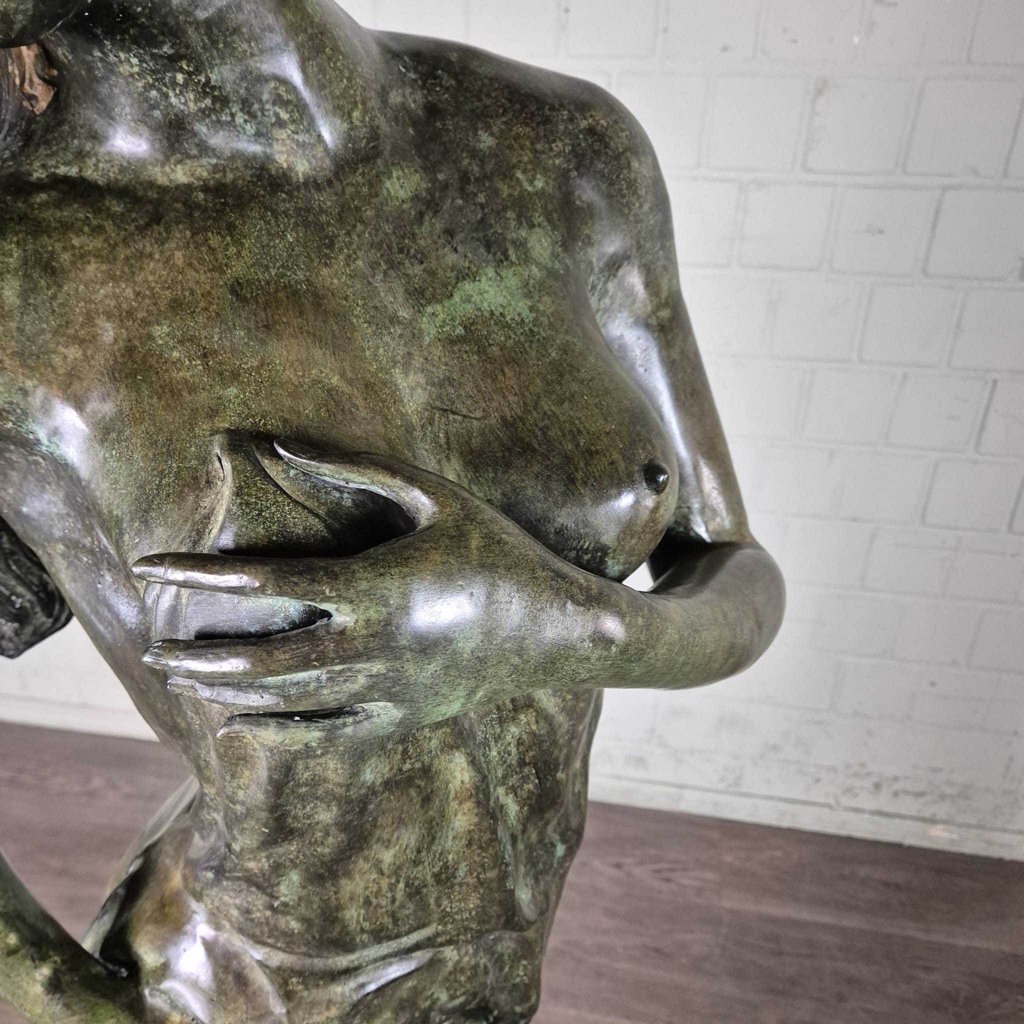 Beeld Tuinbeeld Vrouw Brons 1,62 m - Afbeelding 3