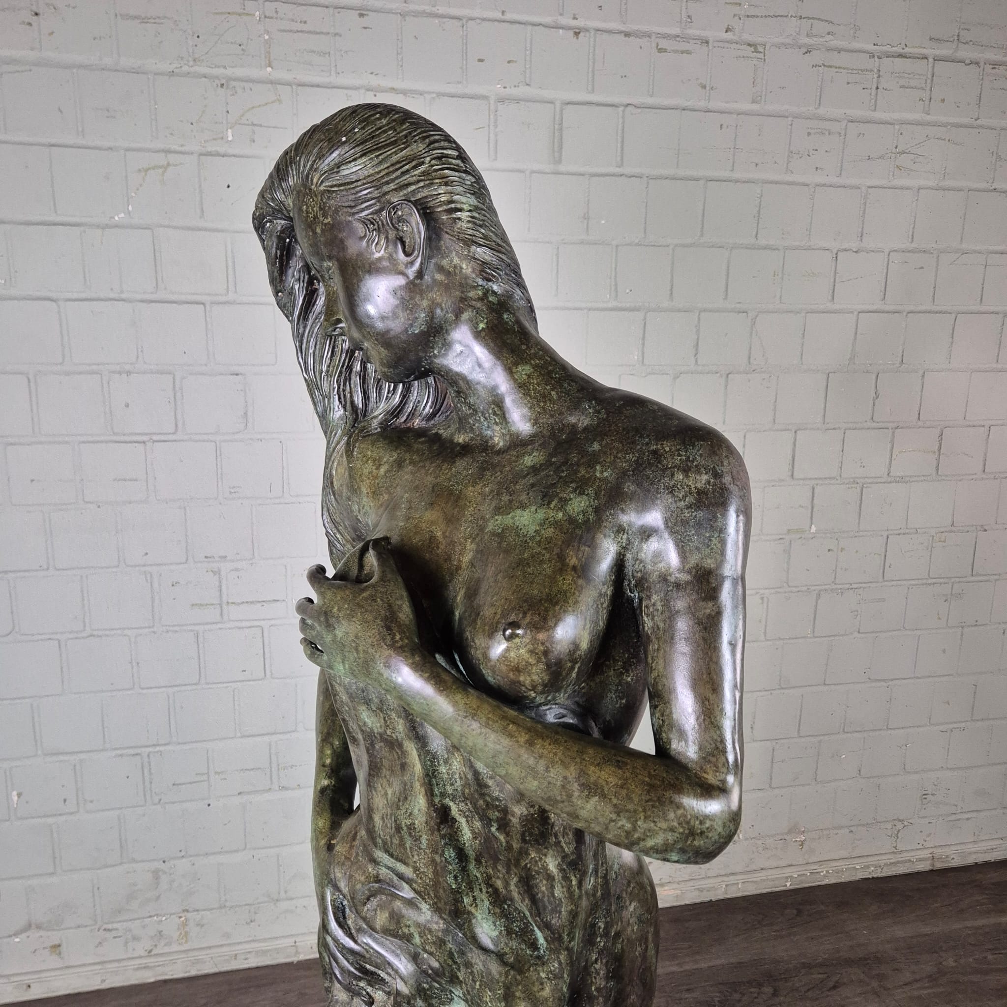 Beeld Tuinbeeld Vrouw Brons 1,62 m - Afbeelding 2