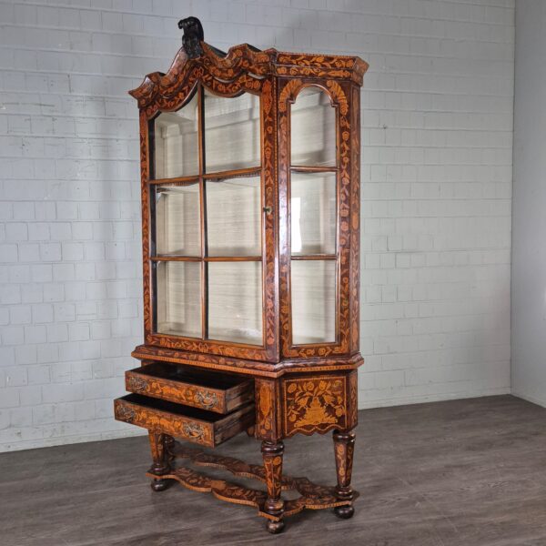 Vitrine Kabinetkast Servieskast Barok 1780 Noten - Afbeelding 17