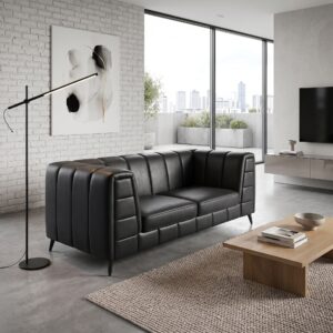Bank Leder Zwart 1,90 m