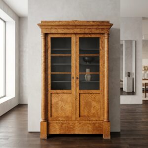 Vitrine Boekenkast Biedermeier 1810 Berken
