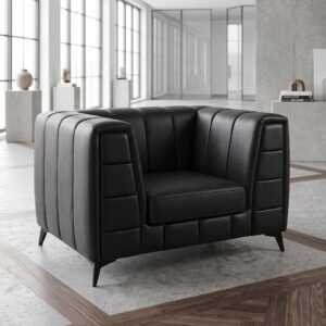 Fauteuil Leder Zwart 1,25 m
