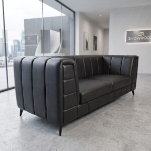 Bank Leder Zwart 2,10 m