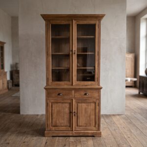 Vitrine Boekenkast Teak 1,15 m