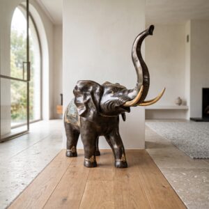 Beeld Tuinbeeld indische Olifant Brons 0,90 m