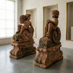 Beeld Tuinbeeld Cherubijn Set Steen 1,45 m