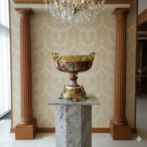 Schaal Porcelein Brons Ø 0,64 m