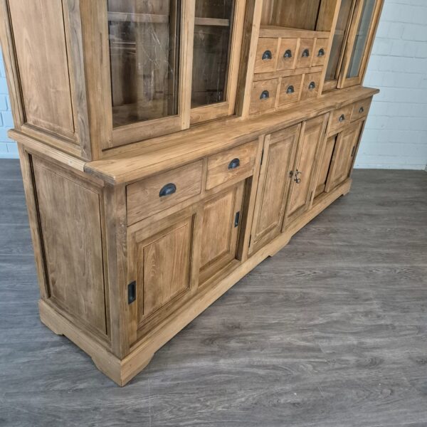 Vitrine Boekenkast Teak 2,50 m - Afbeelding 6