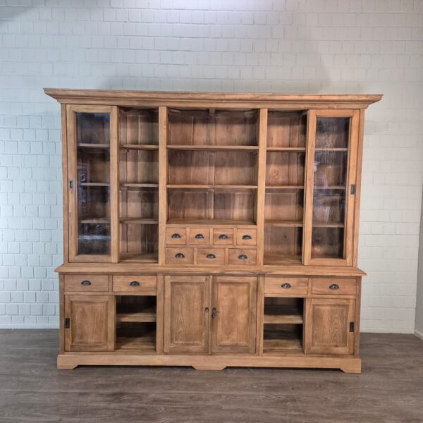 Vitrine Boekenkast Teak 2,50 m - Afbeelding 18