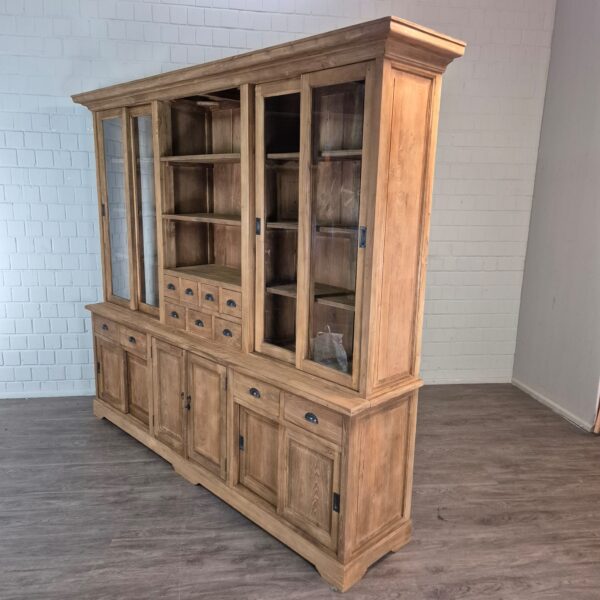 Vitrine Boekenkast Teak 2,50 m - Afbeelding 3