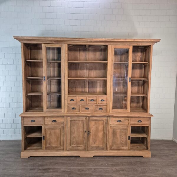 Vitrine Boekenkast Teak 2,50 m - Afbeelding 21