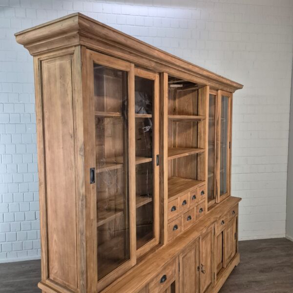 Vitrine Boekenkast Teak 2,50 m - Afbeelding 4