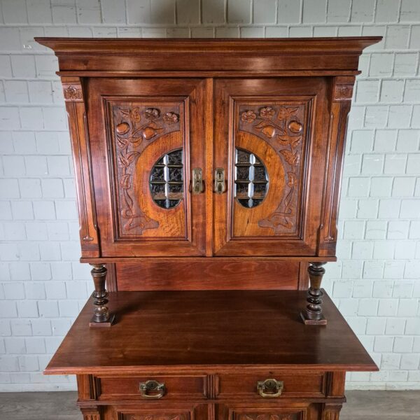 Buffetkast Kast Jugendstil 1900 Noten - Afbeelding 14