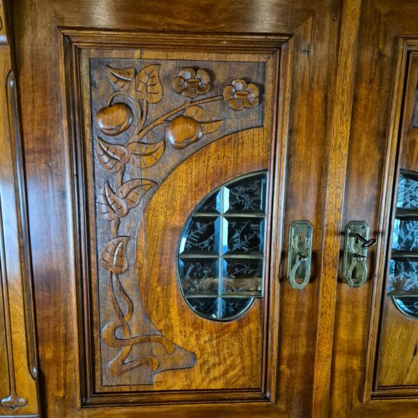 Buffetkast Kast Jugendstil 1900 Noten - Afbeelding 15