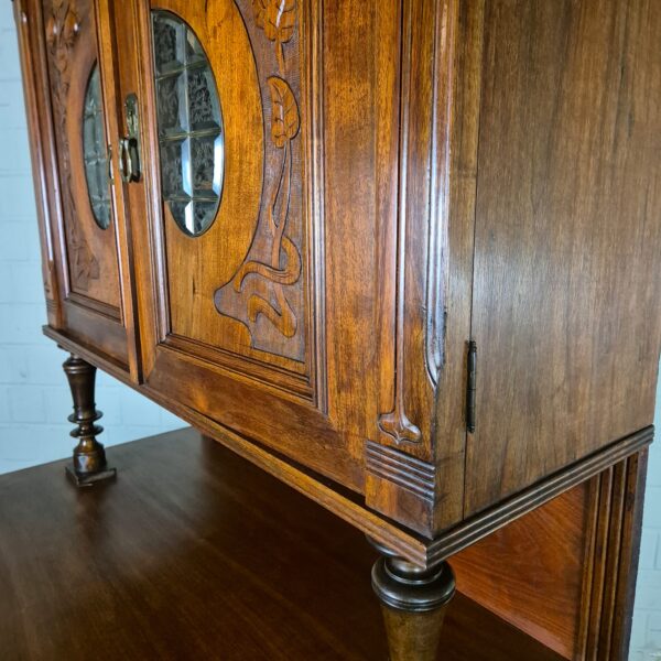 Buffetkast Kast Jugendstil 1900 Noten - Afbeelding 12