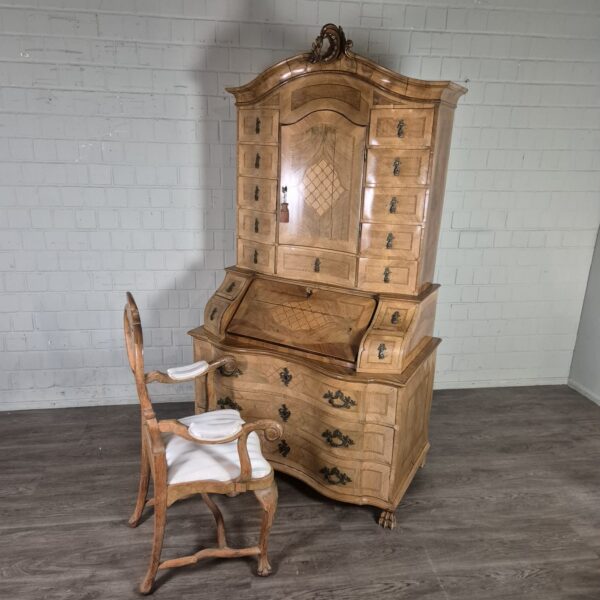 Tabernakel Secretaire Tabernakelsecretaire Barok 1770 Noten - Afbeelding 3