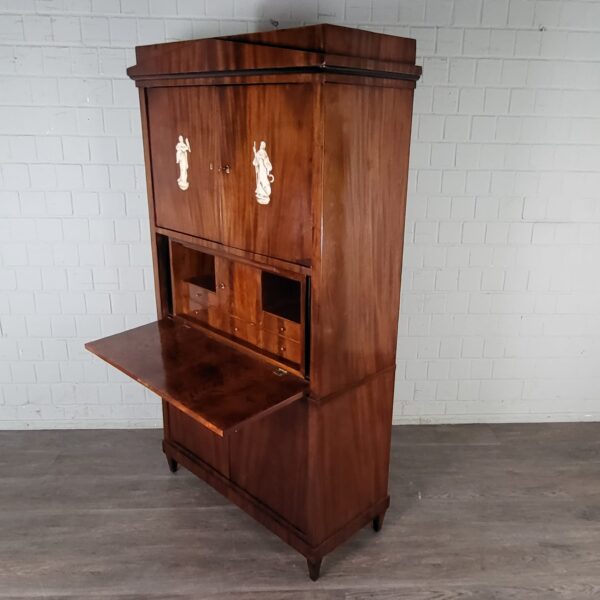 Secretaire Biedermeier 1830 Mahonie - Afbeelding 4