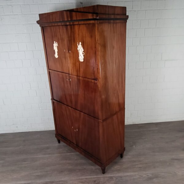 Secretaire Biedermeier 1830 Mahonie - Afbeelding 3