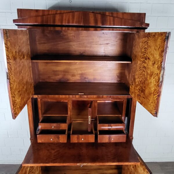 Secretaire Biedermeier 1830 Mahonie - Afbeelding 17