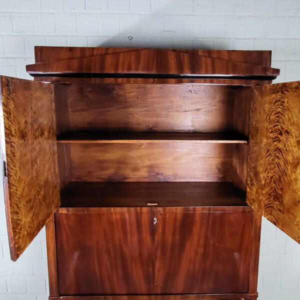 Secretaire Biedermeier 1830 Mahonie - Afbeelding 15