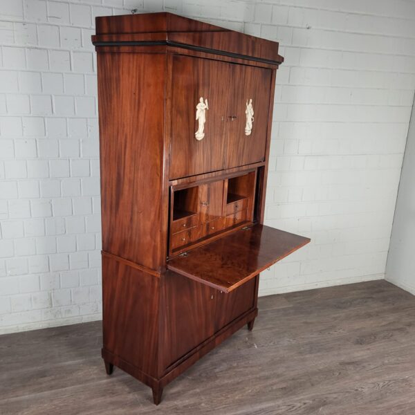 Secretaire Biedermeier 1830 Mahonie - Afbeelding 12