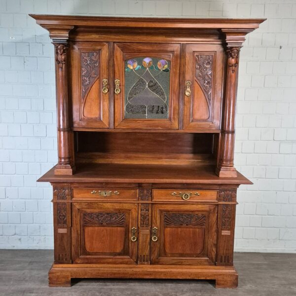 Buffetkast Kast Jugendstil 1900 Noten - Afbeelding 2