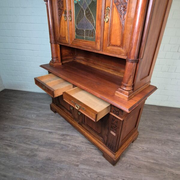 Buffetkast Kast Jugendstil 1900 Noten - Afbeelding 25