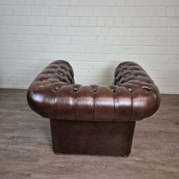 Chesterfield Fauteuil Leder Bruin - Afbeelding 5