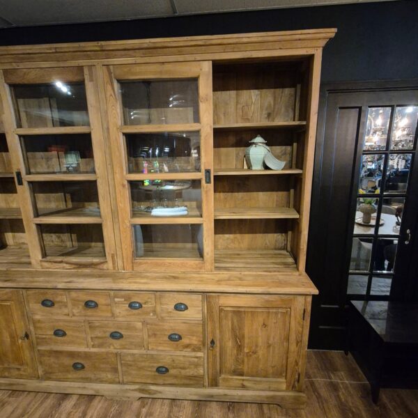 Vitrine Boekenkast Teak 2,32 m - Afbeelding 9